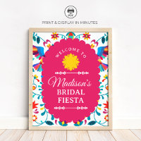 Fiesta Mexican Bridal Shower Welcome Sign