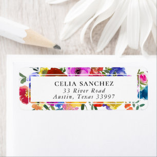 Fiesta Mexican Floral Wedding Invitation Address