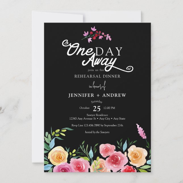Fiesta | Mexican Flowers | Rehearsal Dinner Invita Invitation (Front)