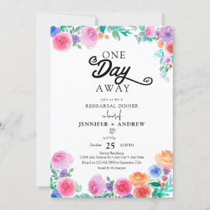 Fiesta   Mexican Flowers   Rehearsal Dinner Invitation