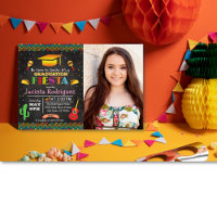 Fiesta Mexican Graduation Chalk Invitation