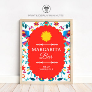 Fiesta Mexican Margarita Bar Bridal Shower Sign