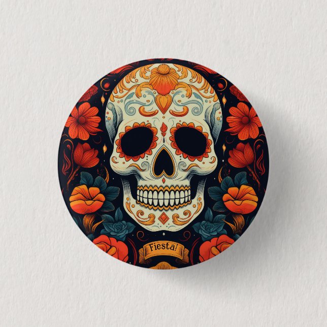 Fiesta! Mexican PARTY 1 Inch Round Button (Front)