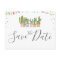 Fiesta Mexican Pastel Summer Cactus Save The Date