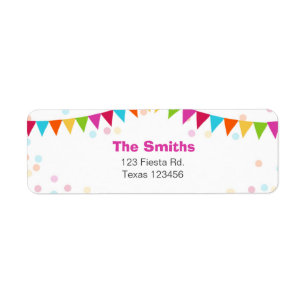 Fiesta Mexican Return Address Label