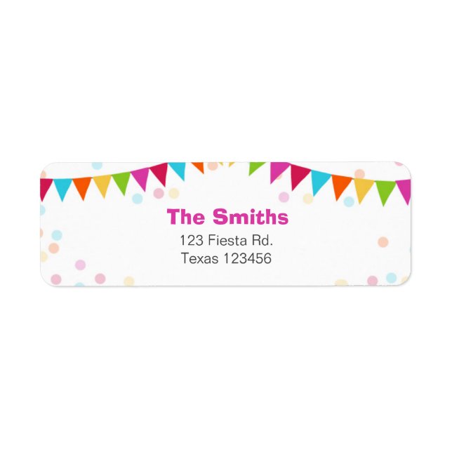 Fiesta Mexican Return Address Label (Front)