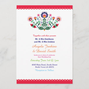 Fiesta Mexican Wedding Party Colourful Invitation