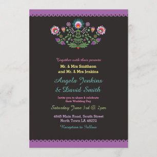 Fiesta Mexican Wedding Party Colourful Invitation