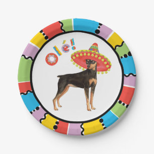 Fiesta Min Pin Paper Plate