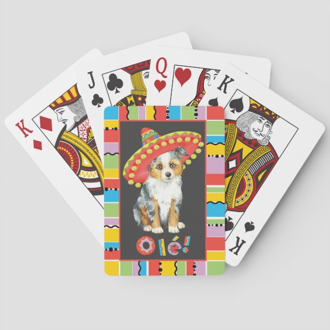Fiesta Miniature American Shepherd Playing Cards (Back)