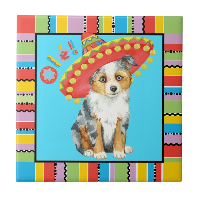 Fiesta Miniature American Shepherd Tile (Front)