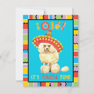 Fiesta Miniature Poodle Invitation