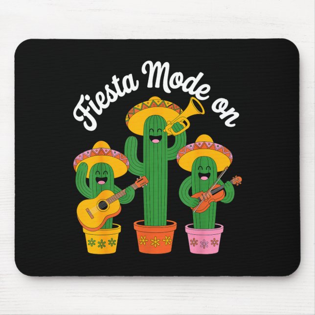 Fiesta mode cactus band cinco de mayo funny mexica mouse pad (Front)