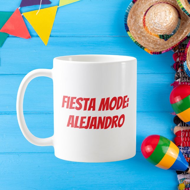 Fiesta Mode Personalized Cinco de Mayo Coffee Mug (Creator Uploaded)