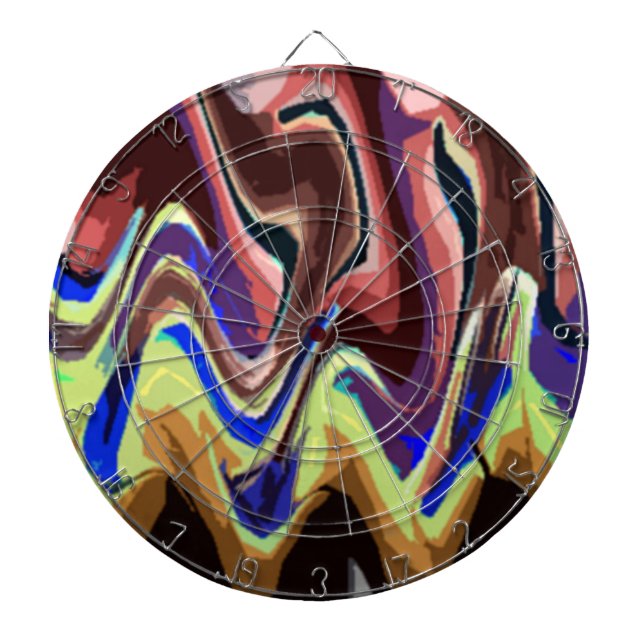 Fiesta of Colours pattern Dartboard (Front)