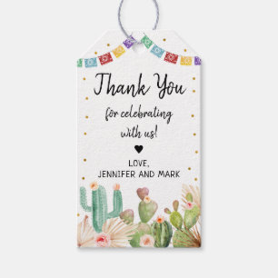 Fiesta Pampas Grass Bridal Shower Thank You Gift Tags