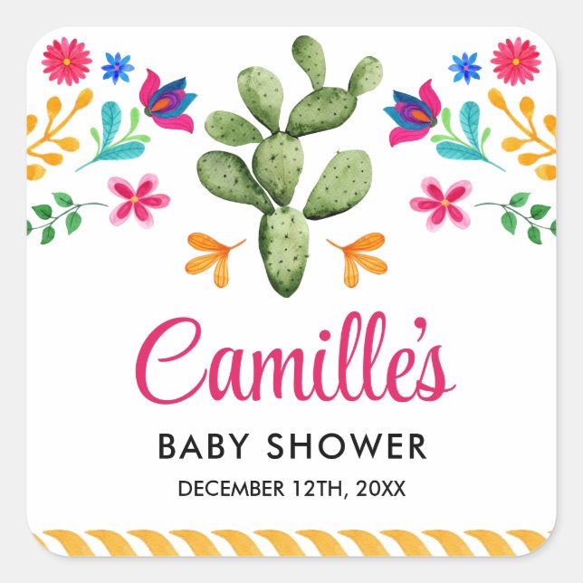 Fiesta Party Favour Stickers (Front)
