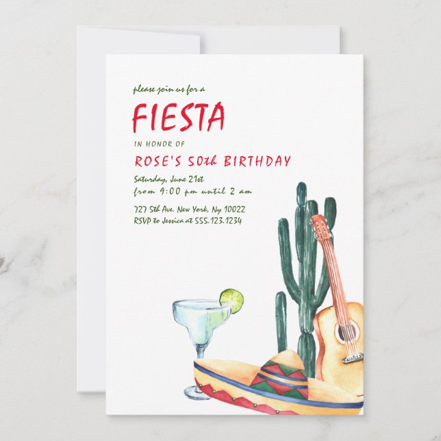 Fiesta Party Invitations (Front)
