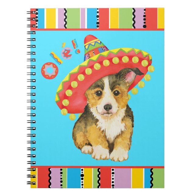 Fiesta Pembroke Welsh Corgi Notebook (Front)