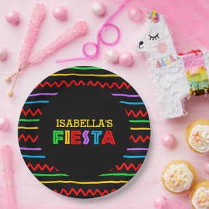 Fiesta Personalized Paper Plate