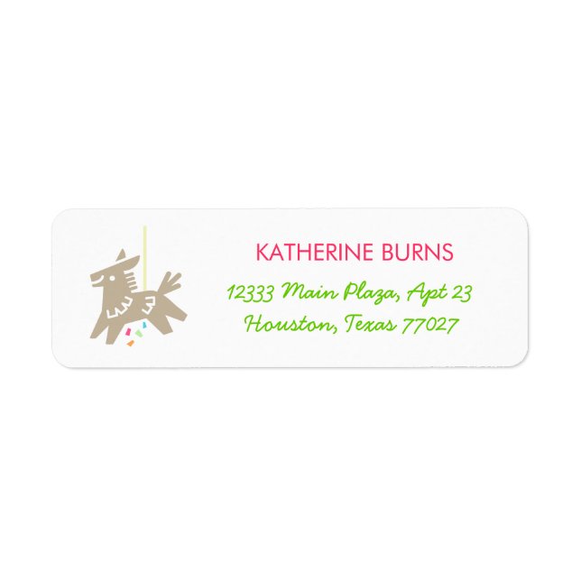 Fiesta Piñata - Festive Address Labels (Front)