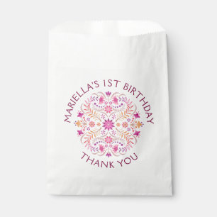 Fiesta Pink Birthday Shower Wedding Favour Bag