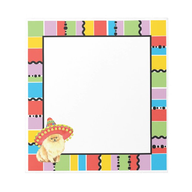 Fiesta Pomeranian Notepad (Front)