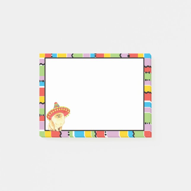 Fiesta Pomeranian Post-it Notes (Front)