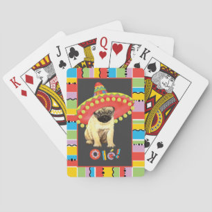 Fiesta Pug Playing Cards