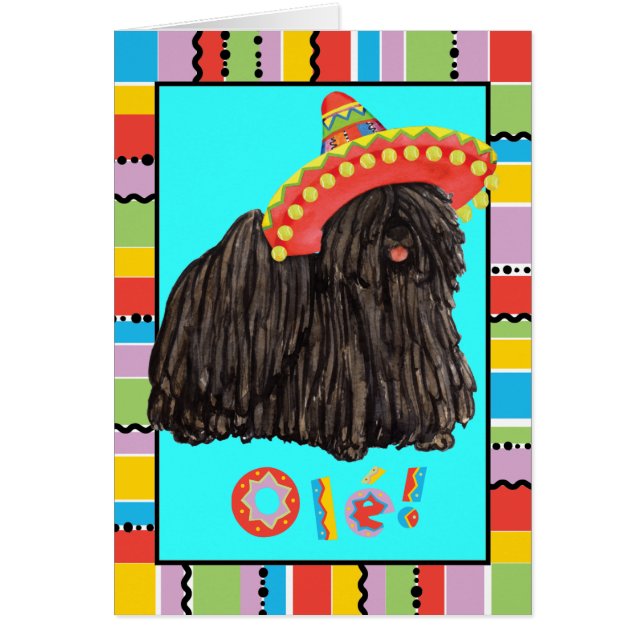 Fiesta Puli Greeting Card (Front)