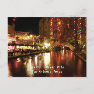 Fiesta ~ River Walk San Antonio Texas Postcard