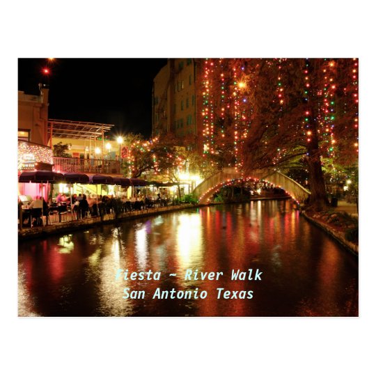 Fiesta ~ River Walk San Antonio Texas Postcard