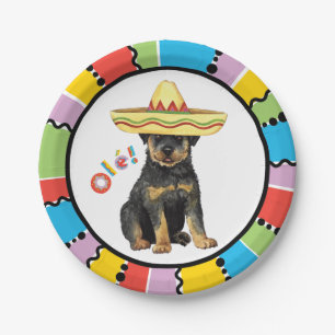 Fiesta Rottweiler Paper Plate