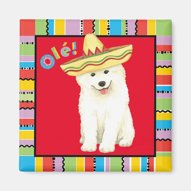 Fiesta Samoyed Magnet (Front)