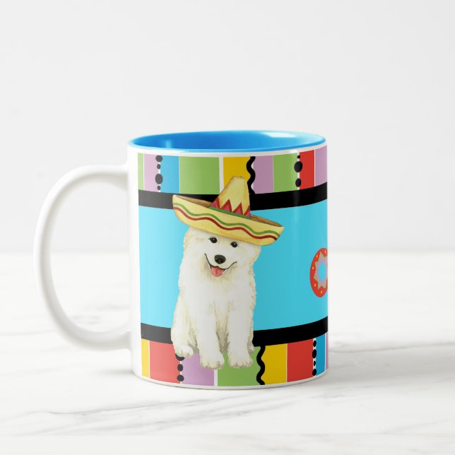 Fiesta Samoyed Two-Tone Coffee Mug (Left)
