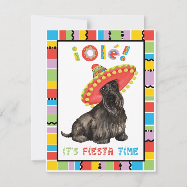 Fiesta Scottish Terrier Invitation (Front)