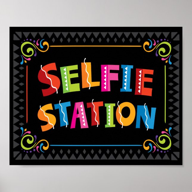 Fiesta SELFIE STATION Party Sign Print (Front)