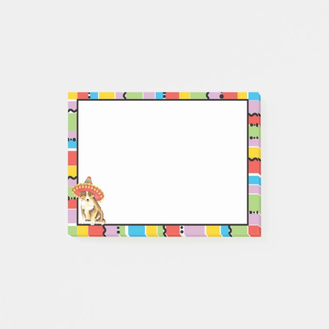 Fiesta Sheltie Post-it Notes (Front)