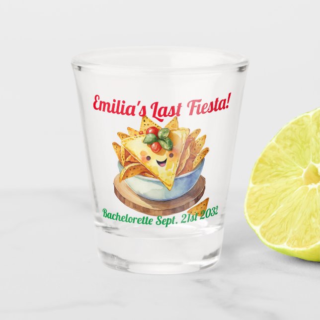 Fiesta Shot Glass Nachos Bachelorette Personalized (Front)