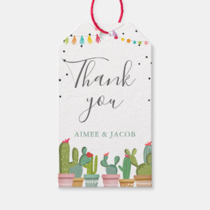 Fiesta Shower Mexican Cactus Thank You Favour Gift Tags