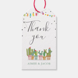 Fiesta Shower Mexican Cactus Thank You Favour Gift Tags