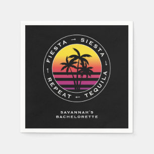 Fiesta Siesta Tequila Repeat Bachelorette Party Napkin