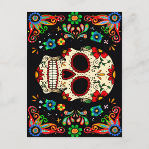 Fiesta Skull Postcard