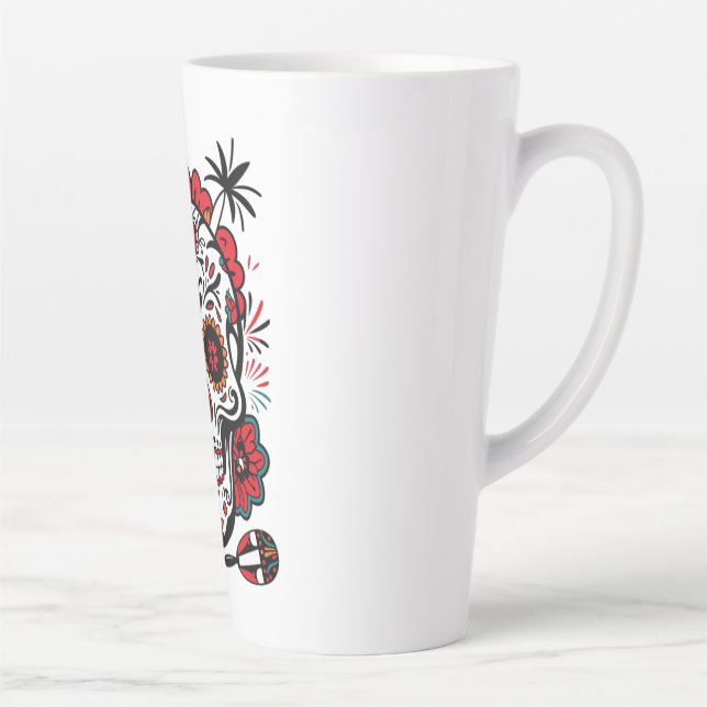 Fiesta Skull Vibes Latte Mug (Right)