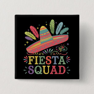 Fiesta Squad Cinco de Mayo Family Matching 2 Inch Square Button
