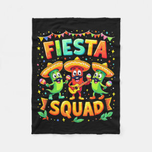 Fiesta Squad Cinco De Mayo Family Matching Mexican Fleece Blanket