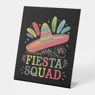 Fiesta Squad Cinco de Mayo Family Matching Pedestal Sign