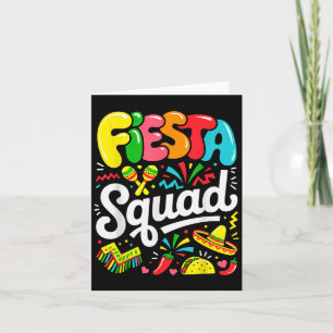 Fiesta Squad Cinco De Mayo Lets Fiesta Mexican Gir Card