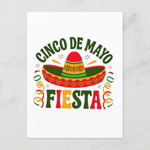 Fiesta Squad Cinco De Mayo Mexican Sombrero  Announcement Postcard