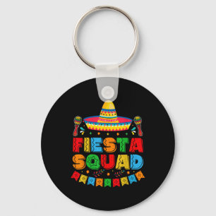 Fiesta Squad Cinco De Mayo Mexican Taco Guitar Cin Keychain